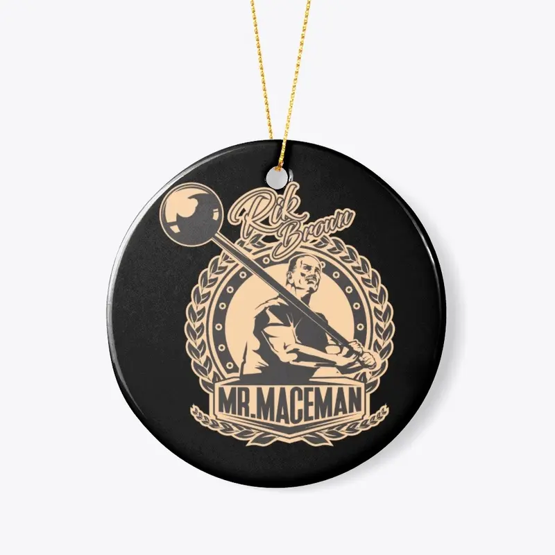 Mr Maceman Ornament (gold logo)