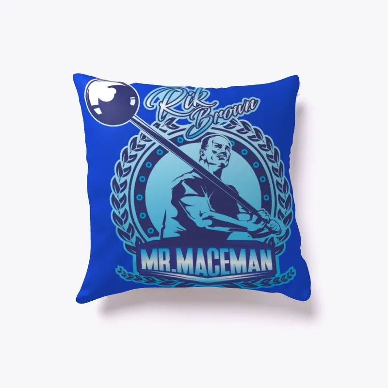 Mr Maceman Pillow (blue logo)