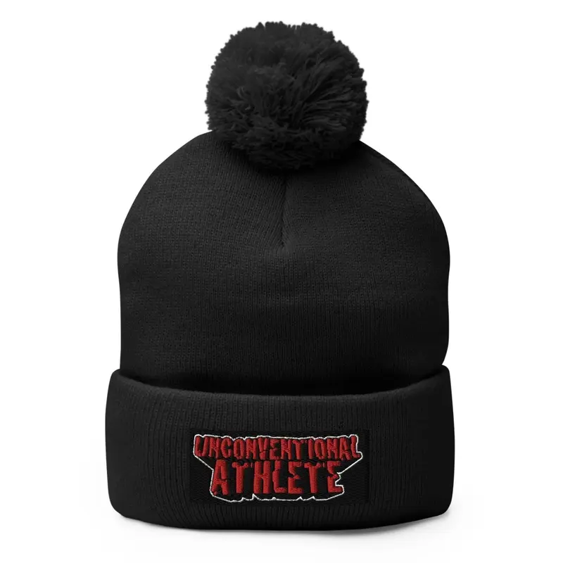 UA Beanie red lettering